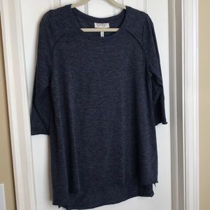 Blue Maternity/nursing knit top